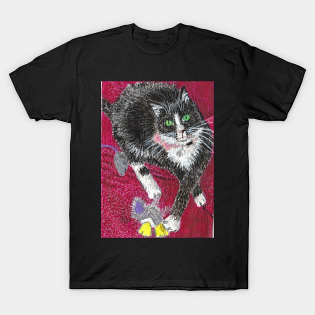 Luna tuxedo cat T-Shirt by SamsArtworks